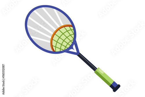 badminton stylish bat design line art vector 