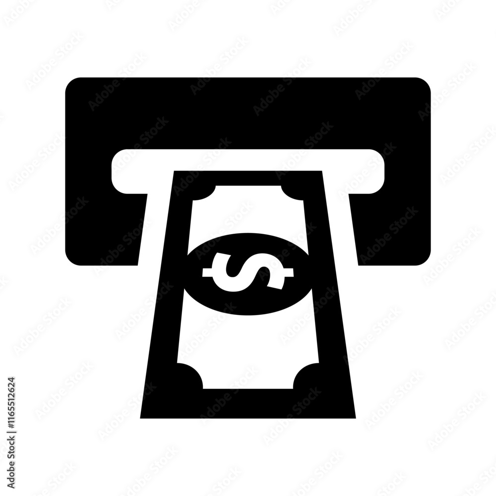 Withdrawal cash icon.Money withdraw symbol. Vector Withdrawal cash icon.Money withdraw symbol. Vector