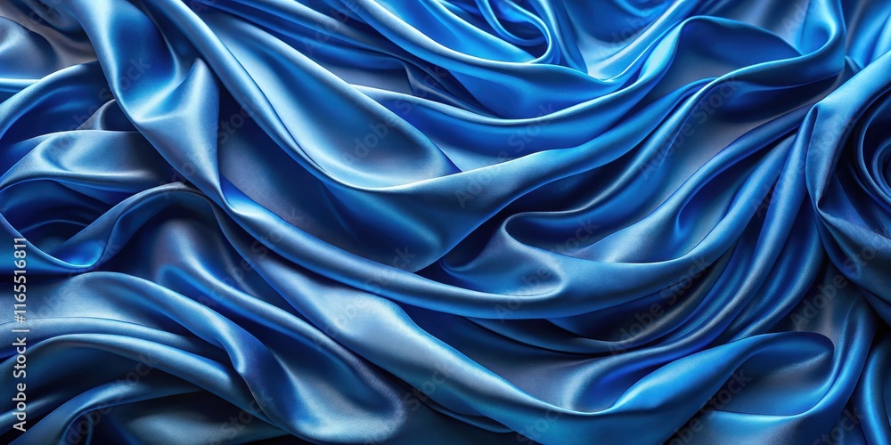 Abstract Blue Satin Drapery, a Study in Softness and Flow Abstract Blue Satin Drapery, a Study in Softness and Flow