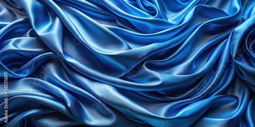 Wallpaper Mural Abstract Blue Satin Drapery, a Study in Softness and Flow Torontodigital.ca