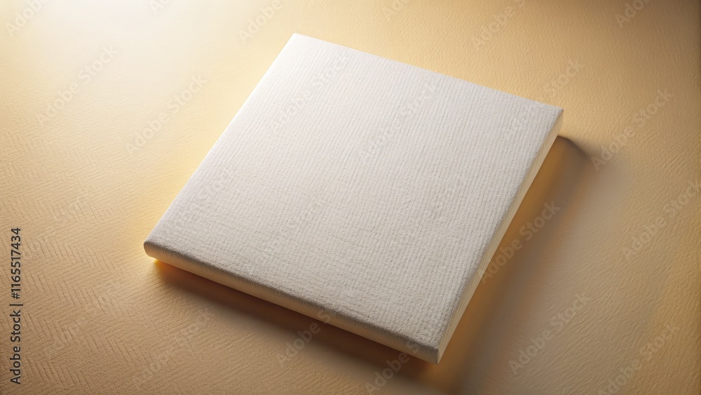 Fototapeta premium Blank White Canvas Closeup Product Photography