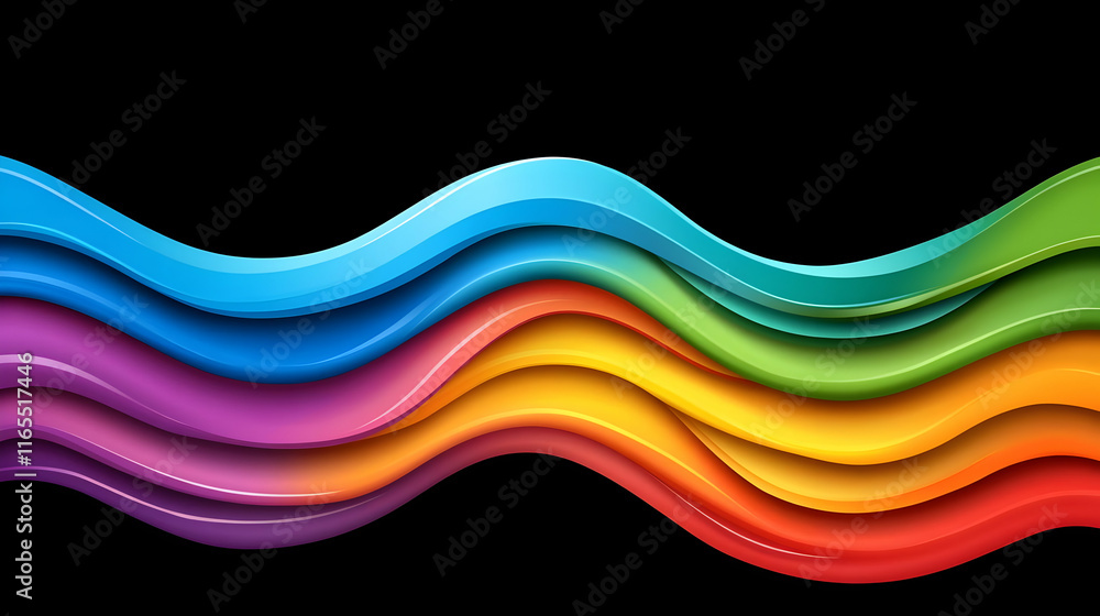 Colorful Wave Abstract Background Illustration Colorful Wave Abstract Background Illustration