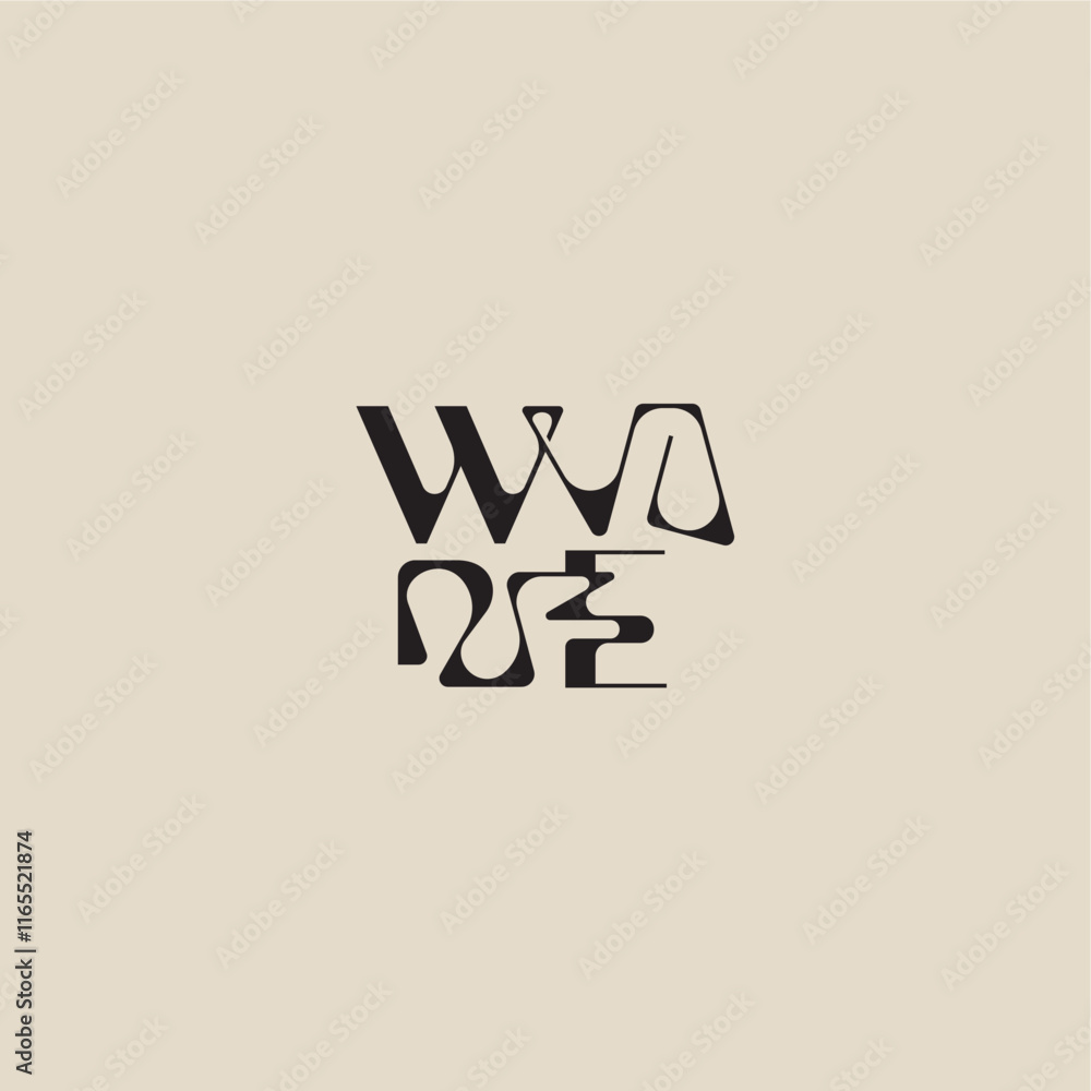 bold style and luxury concept WE elegant initial logo letter curved typography monogram bold style and luxury concept WE elegant initial logo letter curved typography monogram