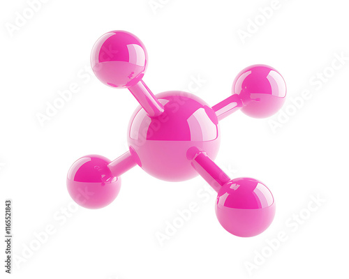 Pink Glass Molecule