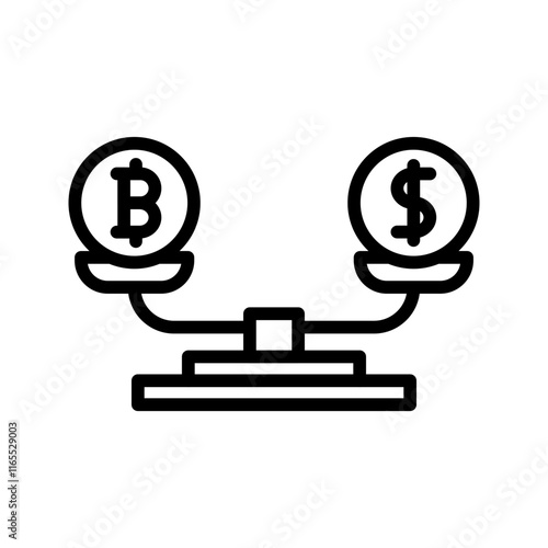 Balance icon vector image. Suitable for mobile apps, web apps and print media.