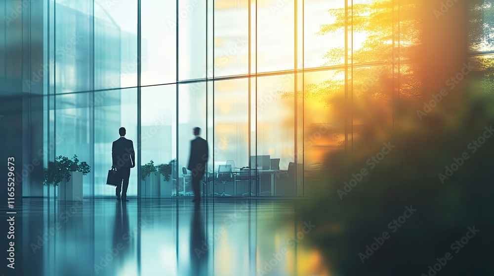 Blurry image of a business meeting in a modern office setting with large windows and natural light. Suitable for corporate and business themes. Blurry image of a business meeting in a modern office setting with large windows and natural light. Suitable for corporate and business themes.