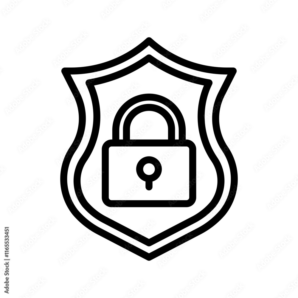 Secure icon vector image. Suitable for mobile apps, web apps and print media.