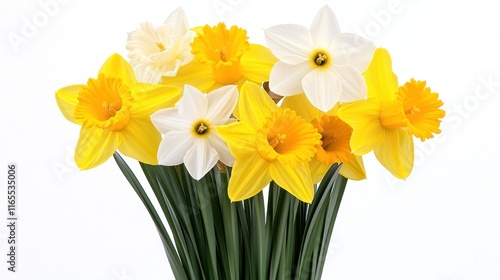 Wallpaper Mural A bouquet of vibrant yellow and white daffodils in full bloom. Torontodigital.ca