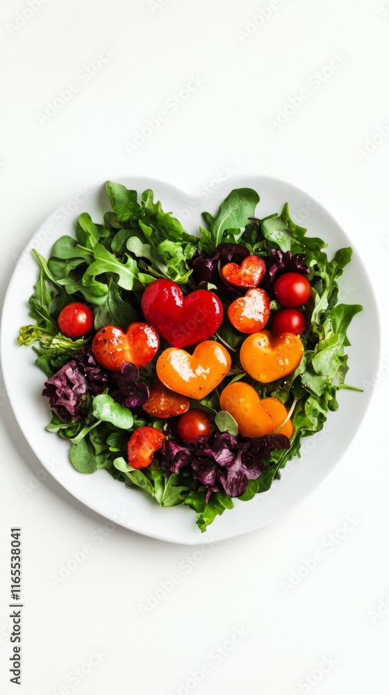 Heart-Shaped Vegetable Salad: A Vibrant and Healthy Delightful Culinary Creation Heart-Shaped Vegetable Salad: A Vibrant and Healthy Delightful Culinary Creation