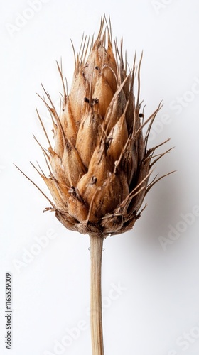 Close-up of a Dried Seed Head, Exquisite Botanical Detail, Minimalist Artistic Photography photo