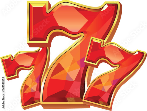 Slot logo. 777 Big win concept. Casino jackpot. Vector illustration