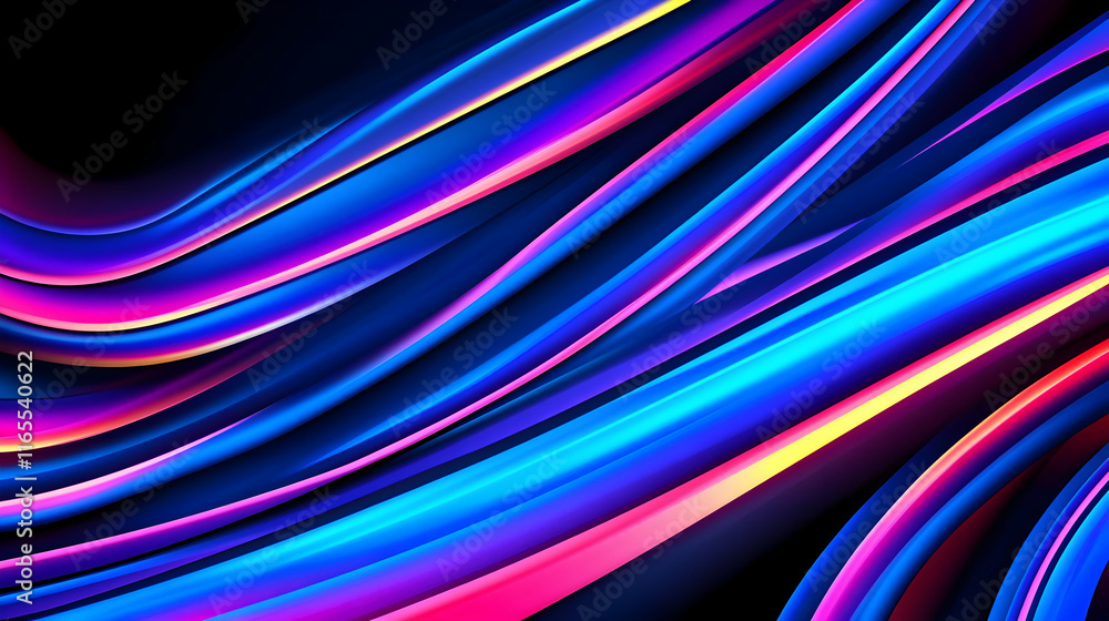 Abstract 3D Background Neon Lines Abstract 3D Background Neon Lines