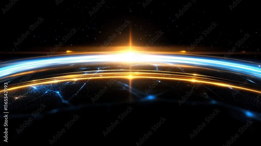 Fototapeta premium The sun is rising over the earth
