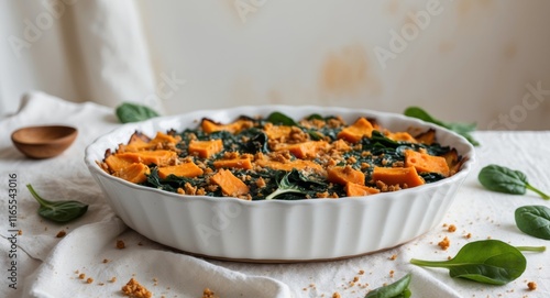 Festive Sweet Potato and Spinach Casserole Recipe photo