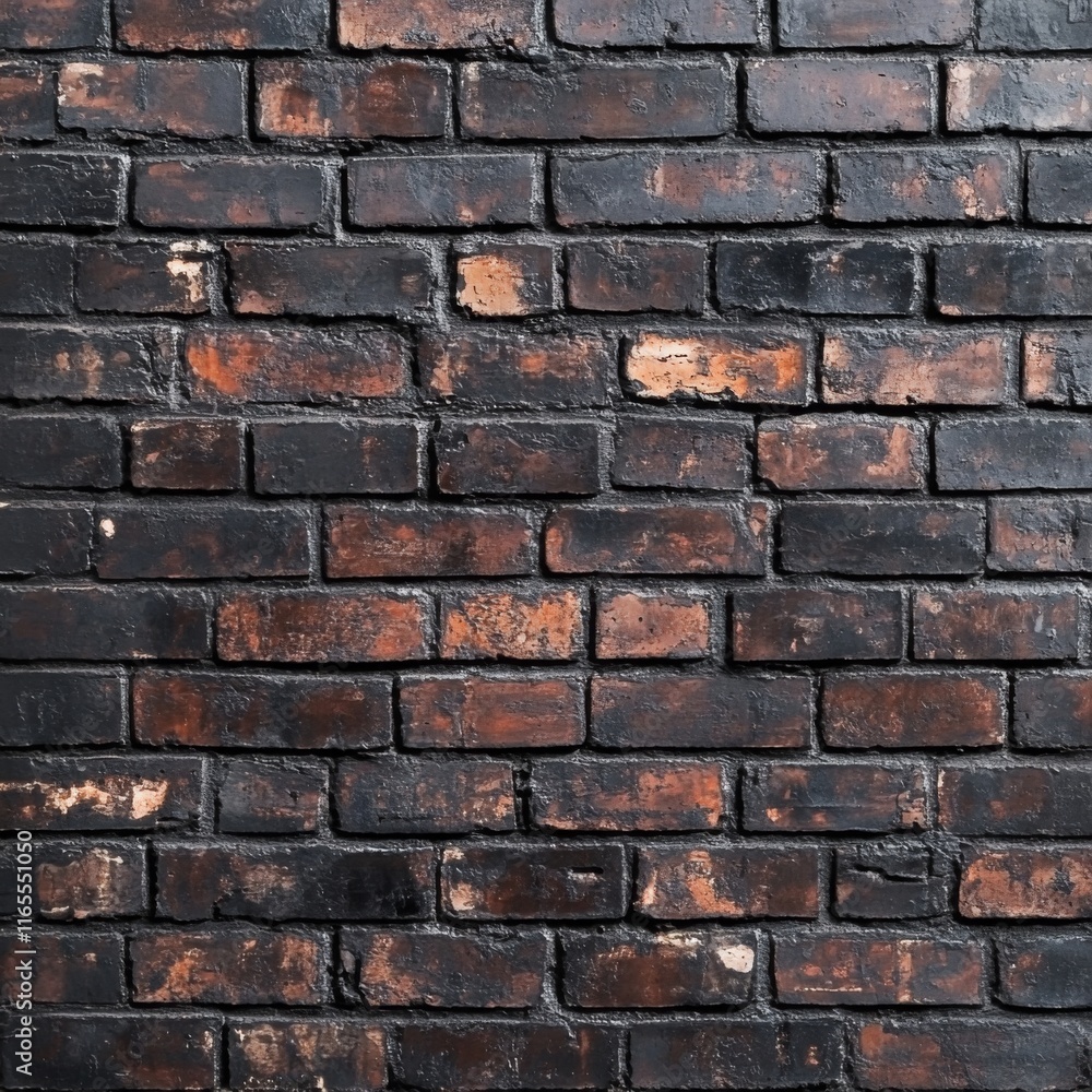 dark aged brick wall background with deep red and brown tones, rough textured surface with patches of worn mortar, vintage industrial background.
dark aged brick wall background with deep red and brown tones, rough textured surface with patches of worn mortar, vintage industrial background.