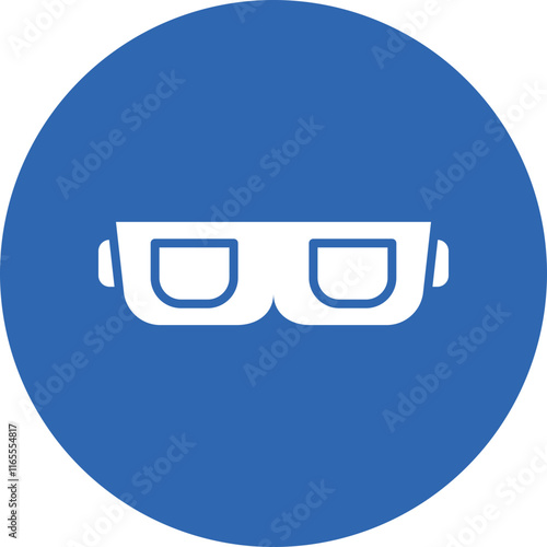 Safety Goggles glyph circle icon