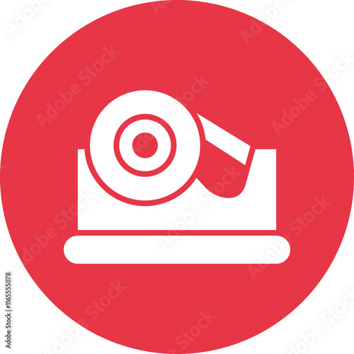 Tape Dispenser glyph circle icon