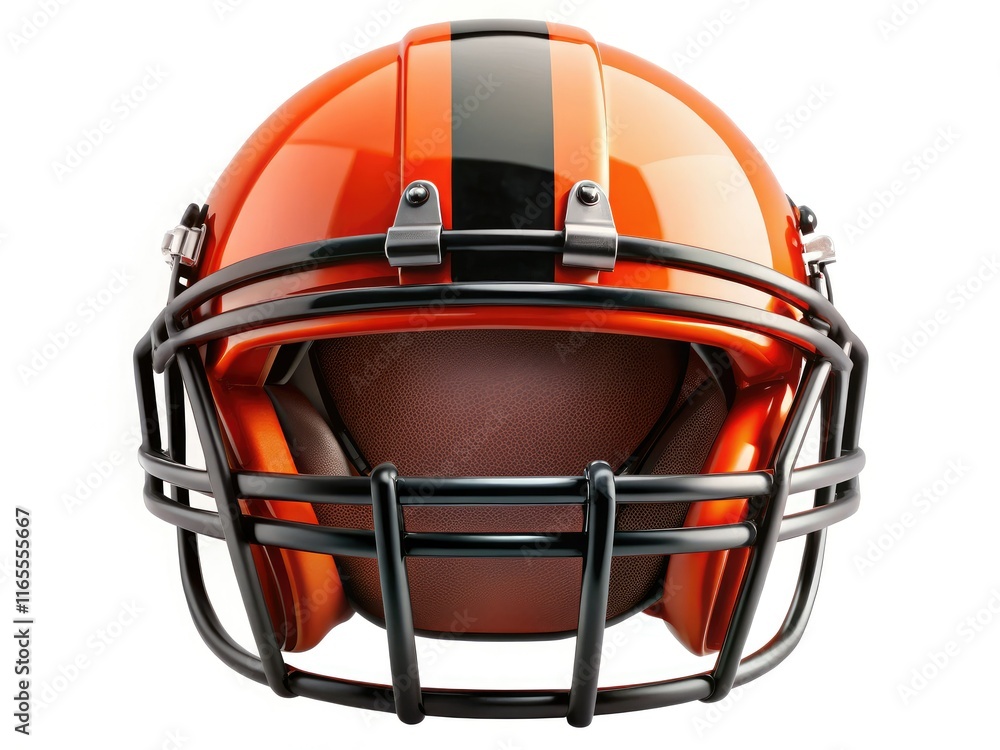 Fototapeta premium Football Helmet Front View - Sports Training Concept