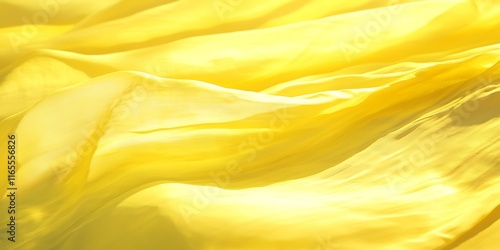 Wallpaper Mural Soft, flowing yellow fabric with gentle folds and creases, illuminated by sunlight. Torontodigital.ca