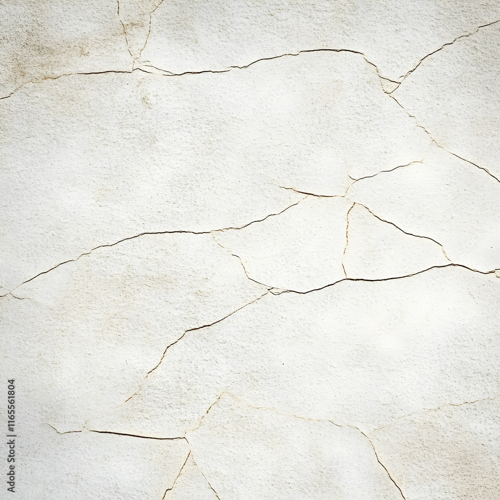 Obraz premium Cracked Plaster White Wall Background