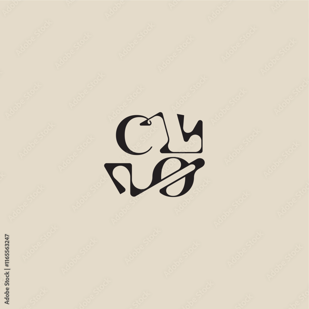 elegant initial logo bold style and luxury concept CO curved typography monogram letter elegant initial logo bold style and luxury concept CO curved typography monogram letter
