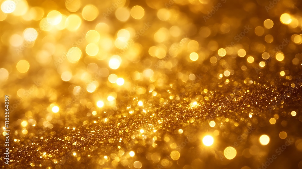 Golden Glitter Background With Sparkling Lights Golden Glitter Background With Sparkling Lights