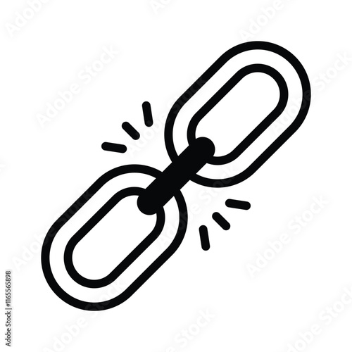 Icon of a broken link chain symbolizing connectivity issues