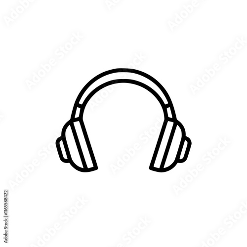 Overhead view of a pair of sleek, over-ear headphones.  Perfect for listening to music, podcasts, or audiobooks.  Enjoy immersive audio quality wherever you go.