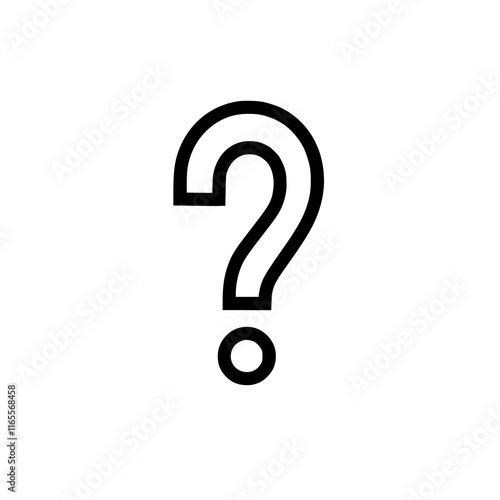 Bold question mark symbol.  Simple, clean design, perfect for websites, apps, or presentations needing a clear visual cue indicating uncertainty or a query.