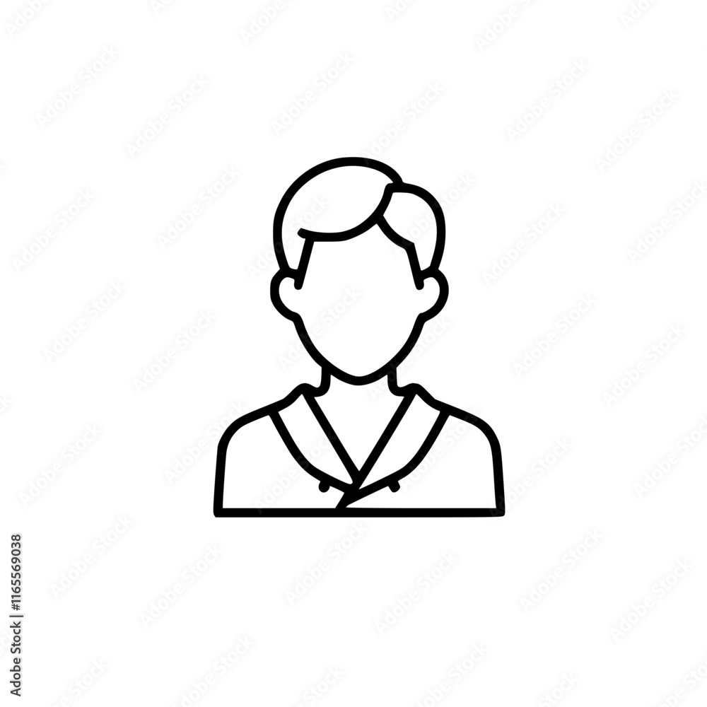 Line art illustration of a person, possibly a male, depicted from the chest up. The image features a simple, minimalist style with a focus on the outline of the figure's features and clothing. Line art illustration of a person, possibly a male, depicted from the chest up. The image features a simple, minimalist style with a focus on the outline of the figure's features and clothing.