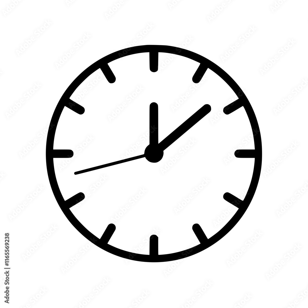 Simple clock face design, perfect for time management or scheduling applications. Clean lines and minimalist aesthetic for versatile use. Simple clock face design, perfect for time management or scheduling applications. Clean lines and minimalist aesthetic for versatile use.