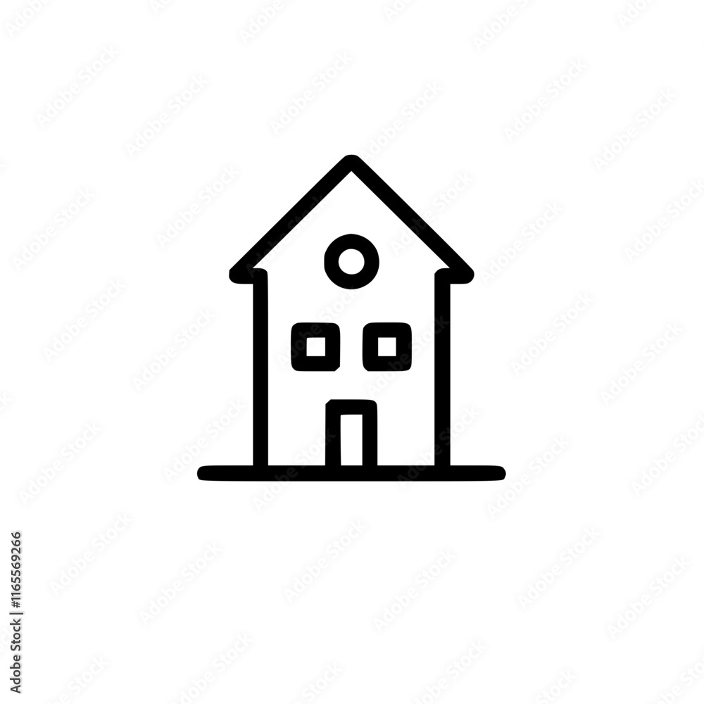Simple line drawing of a house, ideal for real estate, home design, or architecture projects. Clean and minimalist style, perfect for website icons or app interfaces. Simple line drawing of a house, ideal for real estate, home design, or architecture projects. Clean and minimalist style, perfect for website icons or app interfaces.