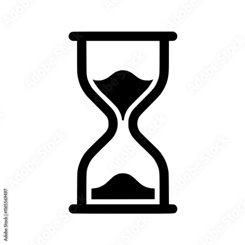 A classic hourglass icon, symbolizing the passage of time, deadlines, and the fleeting nature of moments.  Its simple design conveys a sense of urgency and the importance of time management.