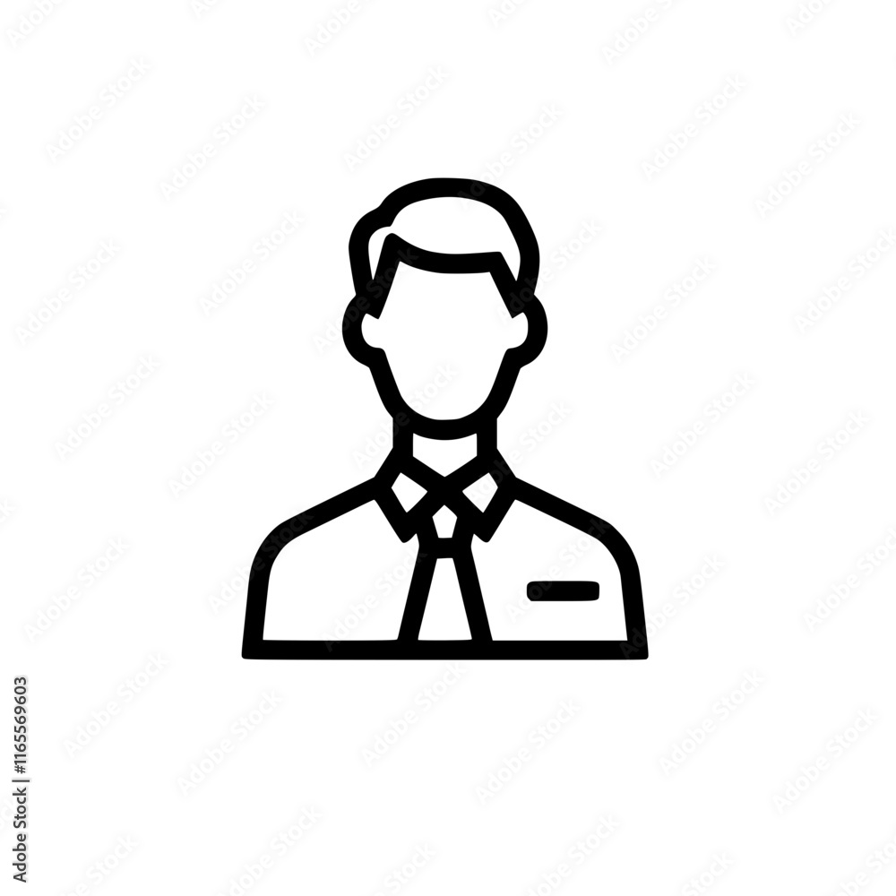 A simple line art illustration of a person in business attire. Perfect for profile pictures, avatars, or website design. Clean and modern design. A simple line art illustration of a person in business attire. Perfect for profile pictures, avatars, or website design. Clean and modern design.