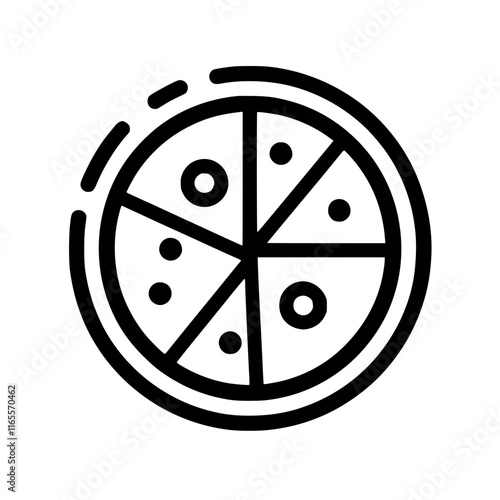 A delicious pizza, sliced into six generous portions, ready to be enjoyed. Each slice is adorned with toppings, creating a visually appealing and appetizing treat.