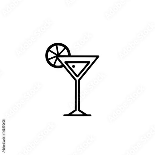 A refreshing cocktail in a martini glass, garnished with a citrus slice.  Perfect for a celebratory toast or a sophisticated evening drink.
