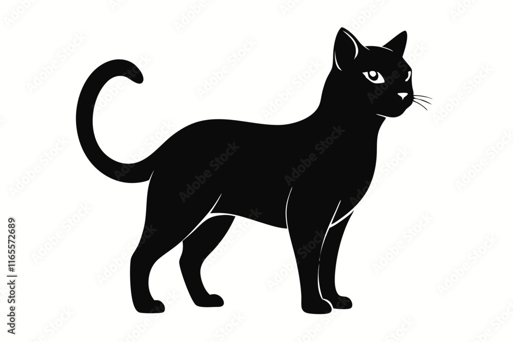 Cat Silhouette Black Vector Cat Silhouette Black Vector