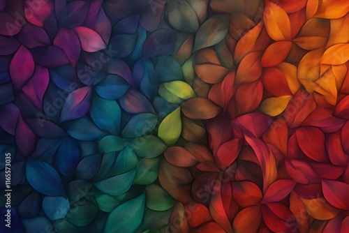 Wallpaper Mural geometric abstract pattern with smooth transitions between vibrant colors  Torontodigital.ca