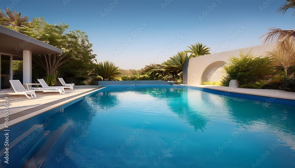 Fototapeta premium swimming pool in hotel