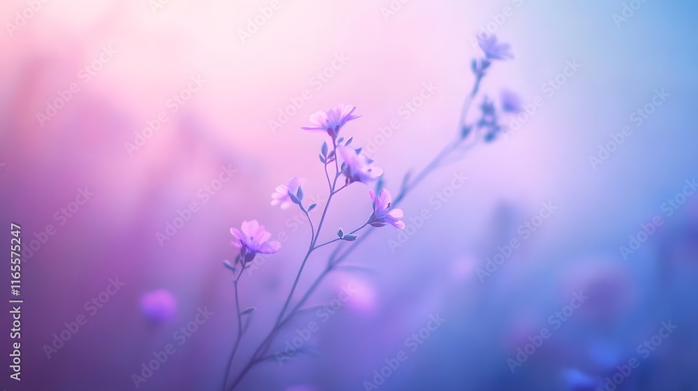 Obraz premium Light purple gradient background, blurred with light blue and dark pink accents