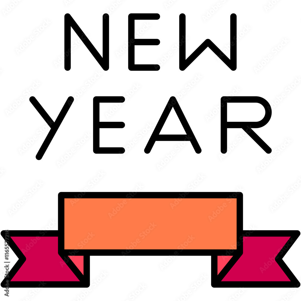 bow, ribbon,new year, celebration, firework Icon bow, ribbon,new year, celebration, firework Icon