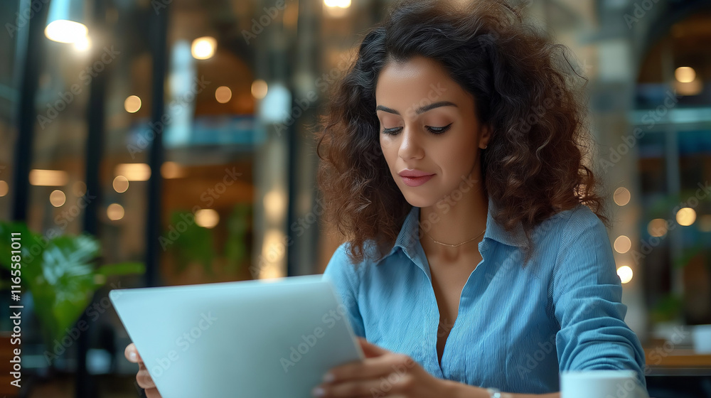 Image of a person working or looking at a computer Image of a person working or looking at a computer