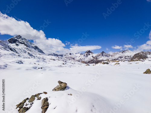 snow covered mountains photo