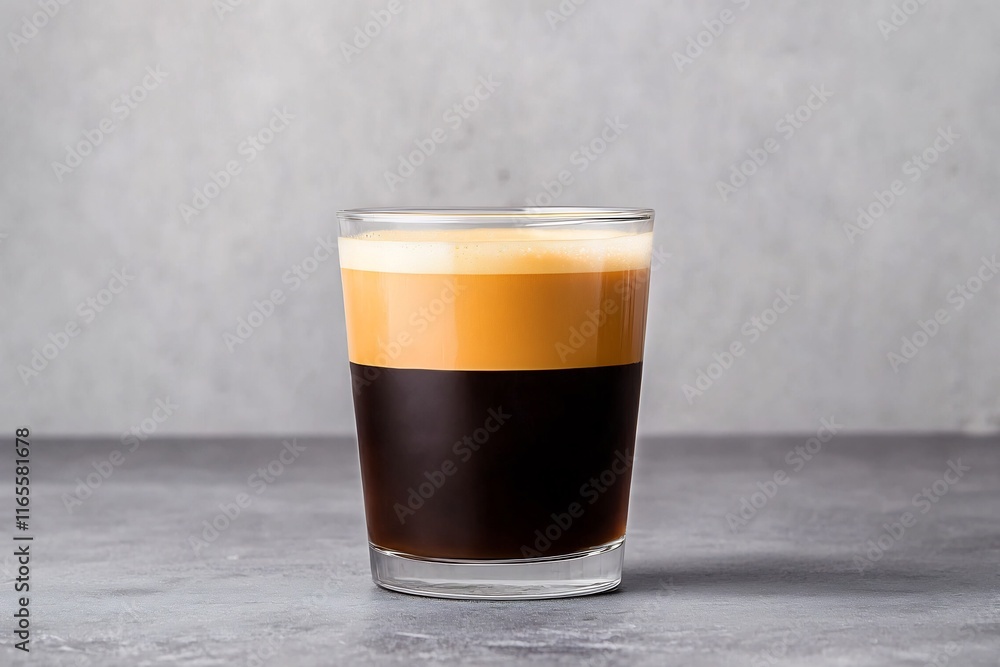 Artisanal Coffee Drink in Elegant Glass Cup for High End Cafe or Branding Concept Artisanal Coffee Drink in Elegant Glass Cup for High End Cafe or Branding Concept