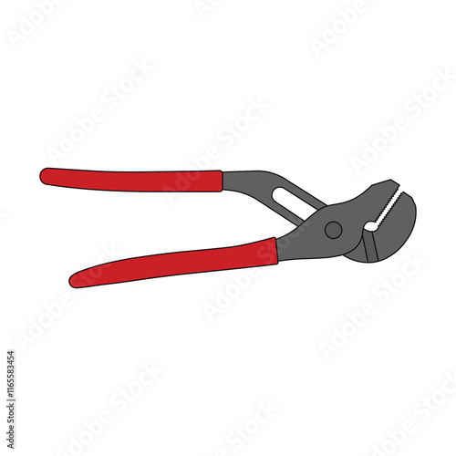 kids drawing vector illustration adjustable pliers cartoon isolated