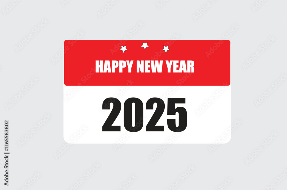 Vector icon 2025 isolated on white background happy new year. Vector icon 2025 isolated on white background happy new year.