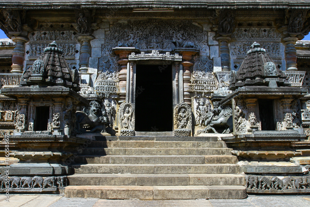 Image of stone temples and stone sculptures in India. Image of stone temples and stone sculptures in India.