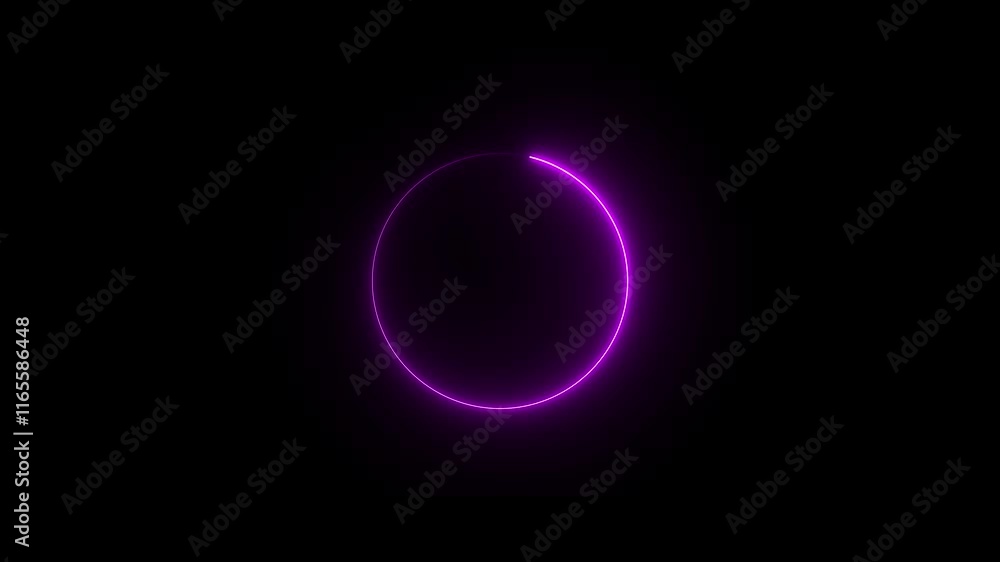 Neon light forever frame loading icon. Animated spinning load icon. Neon light forever frame loading icon. Animated spinning load icon.