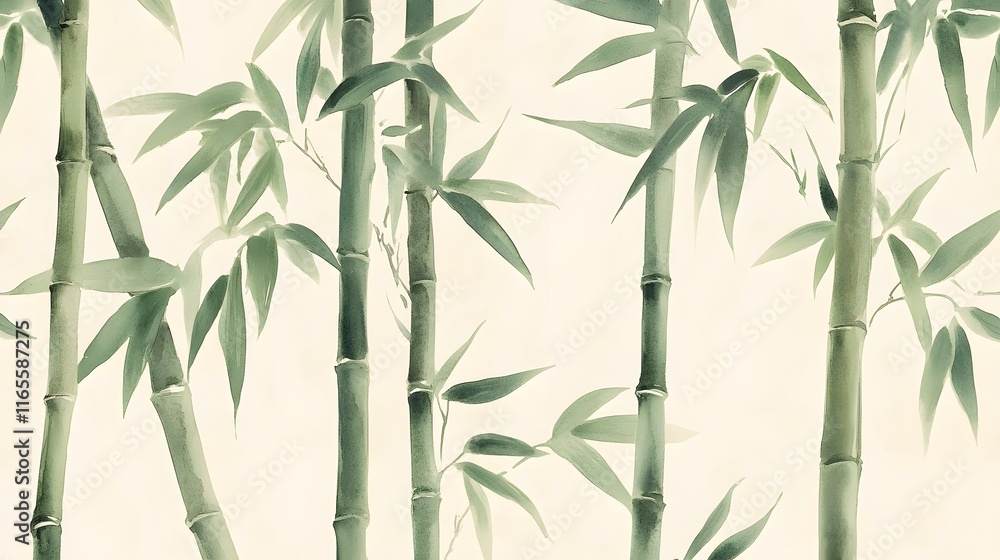 Fototapeta premium Serene Bamboo Forest Landscape