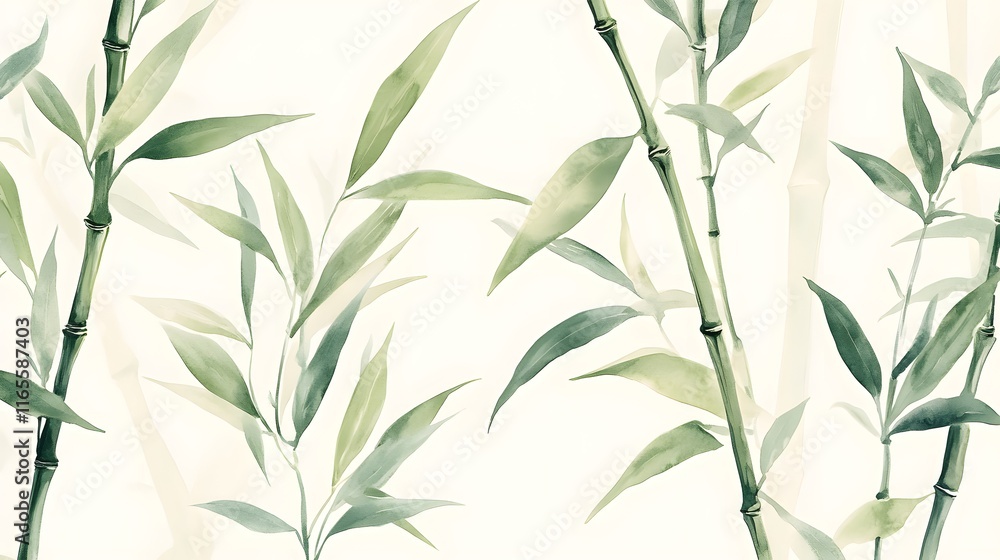 Fototapeta premium Serene Bamboo Forest Landscape